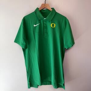 Nike Dri Fit Men's Oregon Ducks Short Sleeve Polo Shirt Green Size Large